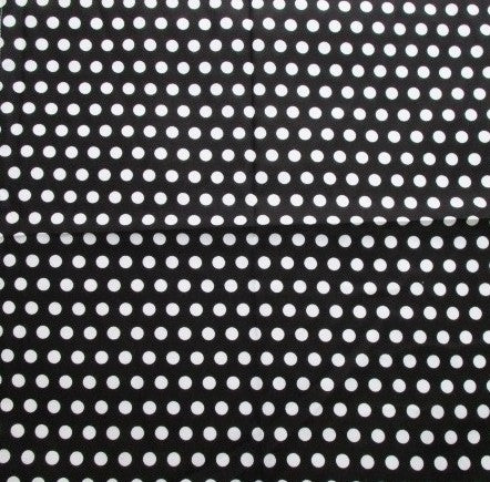 Cotton do-rag  black polka dot print