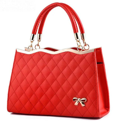 Wave Top Handbag Red