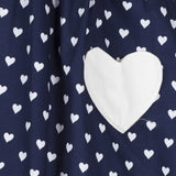 Lindy Bop Bernadette Navy Heart Swing Skirt Rockabilly Retro Pinup