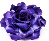 Purple Hair Flower Rockabilly Retro Pinup