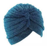Blue Green sparkle turban