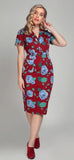 Collectif Caterina Large Bloom Pencil Dress