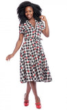 Collectif Caterina Gingham Watermelon Swing Dress