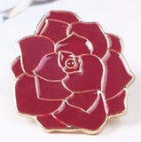 Cool Rose Lapel Pin Rockabilly Retro Pinup