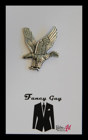 Silver Eagle Lapel Pin - Fancy Guy by Retro Lil