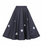 Collectif Mainline Debbie Falling Stars Swing Skirt