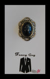 Vintage Jewelled Lapel Pin Black