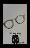 Glasses Tie Clip Silver - Fancy Guy by Retro Lil