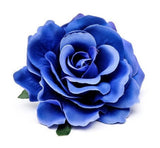 Blue Hair Flower Rockabilly Retro Pinup