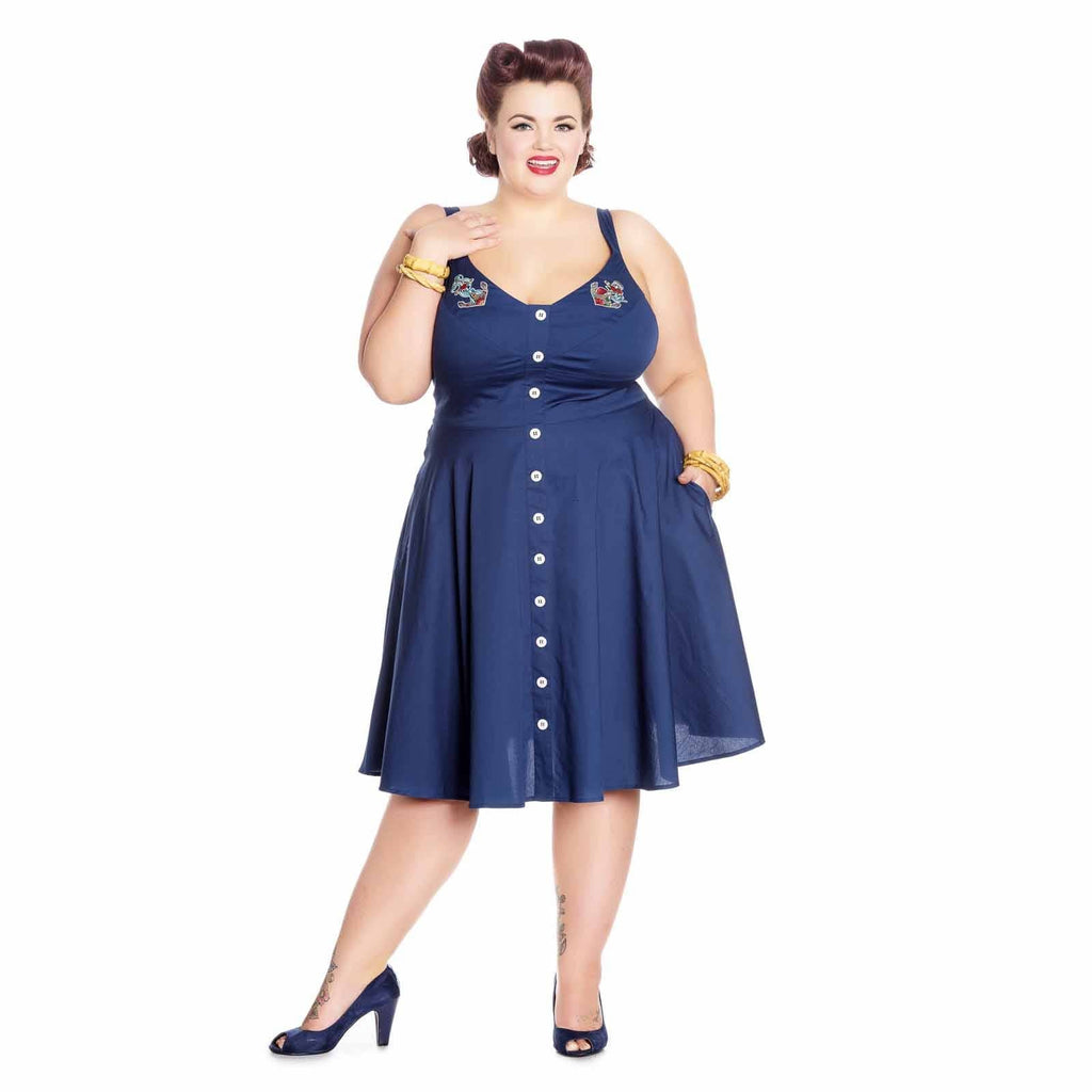 Hell Bunny Sela Navy Dress