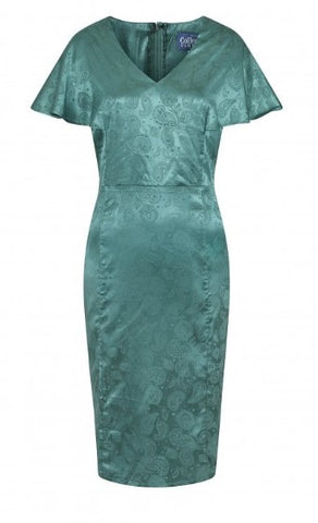Collectif Vintage Joyce Paisley Pencil Dress