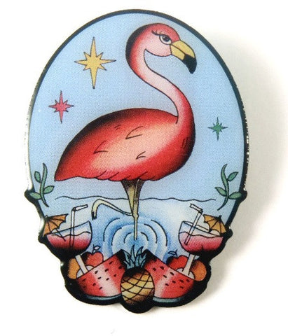 The Flamboyant Flamingo Brooch by Jubly Umph