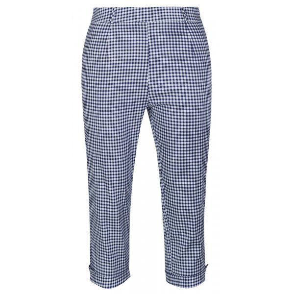 Lindy Bop Kendra Blue Gingham Capri Pants casual retro