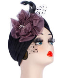 Fancy Nancy Turban Black/Purple