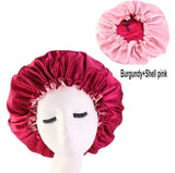 Burgundy satin nightcap