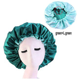 Green satin nightcap