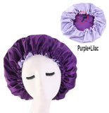 Purple satin nightcap