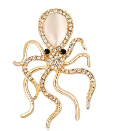 Octopus Brooch - Pearl