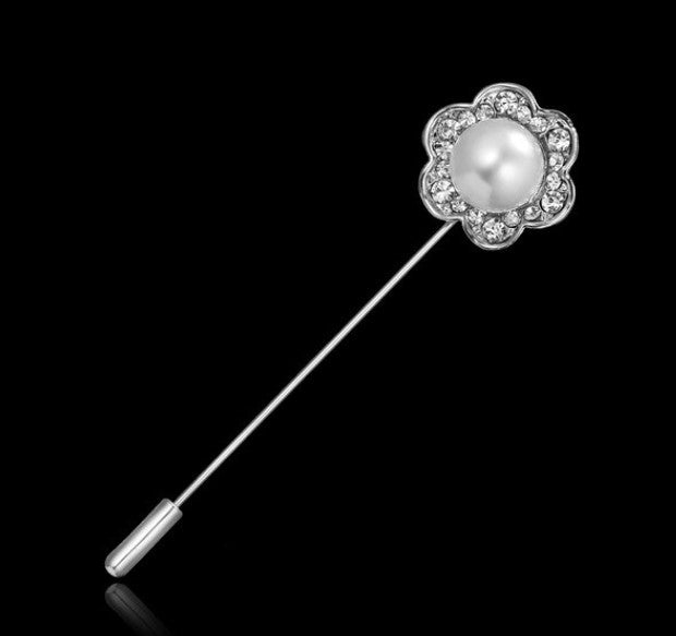Pearl Flower Lapel Pin