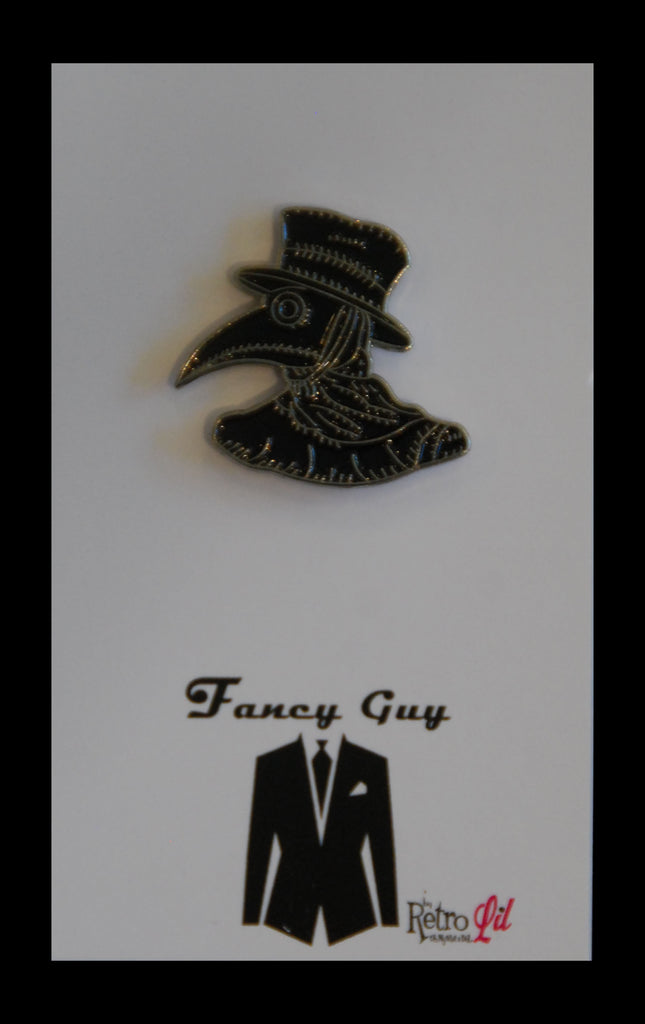 Plague doctor lapel pin - Fancy Guy by Retro Lil