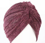 Rose pink sparkle turban