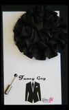 Black Rosette Lapel Pin - Fancy Guy by Retro Lil