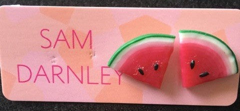 Watermelon Stud Earrings by Sam Darnley