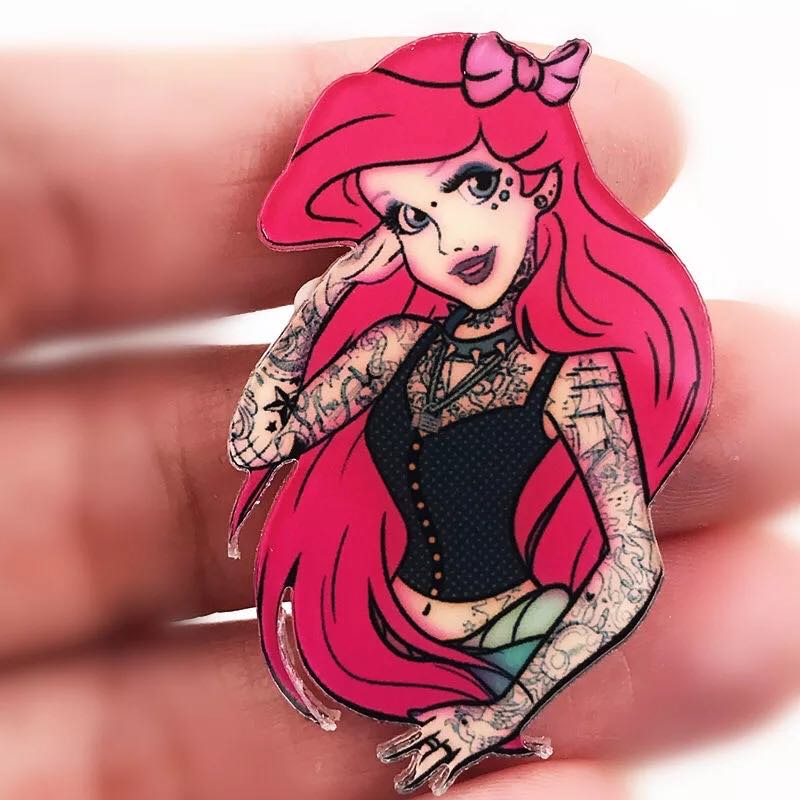 Tattooed Ariel Brooch