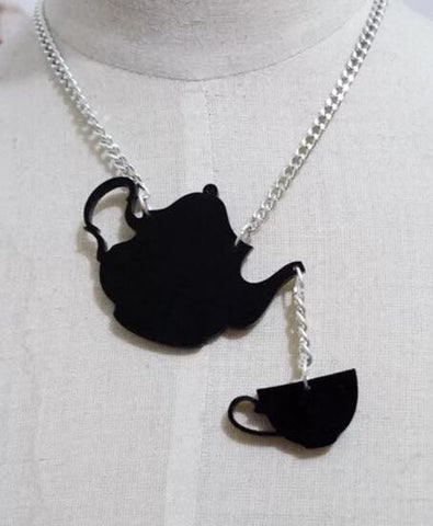 Teapot and Teacup Necklace