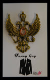 Winged Emblem Lapel Pin in Gold - Fancy Guy by Retro Lil