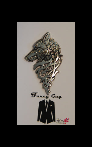 Wilfred Wolf Silver Lapel Pin